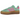 Adidas Gazelle Bold Pulse Mint Pink sneakers från sidan med mintgrön ovandel i mocka, rosa ränder och en distinkt hög platå-yttersula i naturgummi