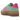 Adidas Gazelle Bold Pulse Mint Pink sneakers i vinklad profil med ovandel i mintgrön mocka, rosa hälkappa och den klassiska platåsulan