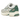 Nike P-6000 Premium Light Bone Bicoastal Green sneakers i en dynamisk vinklad profil med synlig lagdelad mesh, läderdetaljer och gröna swoosh-logotyper.