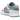 Nike Dunk Low Retro Photon Dust Denim Turquoise sneakers sedda från sidan med ljusblå ovandel, vit sula och klassisk vit swoosh-logotyp.