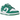 Nike Dunk Low White Malachite sneakers sedda från sidan med vit läderbas, gröna Swoosh-detaljer och en matchande vit och grön yttersula i låg profil