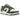 Nike Dunk Low Pale Ivory Cargo Khaki sneakers i profil visar krämvit läderovandel med mörkgröna Swoosh-logotyper och matchande gummisula