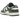 Nike Dunk Low Pale Ivory Cargo Khaki sneakers i sidoprofil med ovandel i ljus elfenbensvitt läder, mörkgröna Khaki-detaljer och gummisula