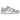 Nike Dunk Low White Light Smoke Grey sneakers i en snygg sidoprofil med vit läderöverdel, grå överlägg och klassisk yttersula i gummi