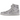 Jordan 1 Retro High OG Swarovski Vast Grey sneakers i sidoprofil med gnistrande grå kristaller, vita skosnören och högt skaft