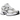 Nike V5 RNR White Vast Grey College Grey Black sneakers i sidoprofil med gråa och vita textildetaljer samt en kontrasterande svart Nike swoosh