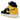 Air Jordan 1 Mid SE New Love sneakers i 3/4-vinkel med ikonisk gul och svart färgkombination, ovandel i läder och vit mellansula