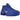 Nike Shox R4 Racer Blue Metallic Silver sneakers, vinklad profil som visar blå mesh-överdel, silverfärgade detaljer och den karaktäristiska stötdämpande Shox-sulan
