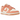 Nike Dunk Low Next Nature Apricot Agate sneakers i sidovy med vit och orange färgkombination, ikonisk Nike-logotyp och hållbar yttersula