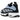 Nike Air Max Sunder Blue Ice sneakers i en vinklad profilvy med glansigt blått ovandelmateriale, dragkedjedetaljer och en kraftig vit sula