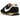 Nike LD-1000 Black Sesame sneakers sedda från sidan med ovandel i svart mocka, gyllene swoosh-logotyp och vit mellansula med våffelmönstrad sula