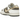 Nike Dunk Low Ironstone Sesame sneakers i en vinklad profilvy med beige ovandel, grå Swoosh-detaljer och en slitstark gummiyttersula.