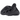 Yeezy Foam RNR Onyx sneakers sedda från en vinklad profil med den unika svarta, perforerade skumdesignen och den strömlinjeformade, ergonomiska sulan.