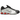 Nike Shox R4 Black Metallic Silver sneakers i en vinklad profil med svart ovandel, silverdetaljer och de ikoniska stötdämpande Shox-pelarna i hälen