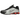 Nike Shox R4 Black Metallic Silver sneakers sedd från sidan med en distinkt svart ovandel, silvriga detaljer och den ikoniska stötdämpande hälen