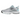Nike Vomero 5 Pure Platinum Glacier Blue Wolf Grey Metallic Silver sneakers i profil med silvriga detaljer, ljusblå swoosh och mesh.