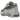 Nike Air Max 95 Light Smoke Grey Anthracite sneakers i 3/4-vinkel med grå nyanser, svarta skosnören och synliga Air-enheter i mellansulan.
