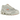 Nike Shox Ride 2 Light Bone Turf Orange sneakers i vinklad profil med ljusgrå mesh, orange detaljer och de ikoniska Shox-stötdämparna i hälen.