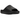 Yeezy Slide Onyx sneakers i vinklad vy, som visar den solida svarta, gjutna EVA-skumkonstruktionen och den sågtandade yttersulan i profil.