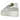 Adidas Gazelle Bold Grey White sneakers i sidoprofil med grå mockaöverdel, vita läderdetaljer och hög gummisula