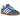 Adidas Gazelle Indoor Blue Fusion Gum sneakers i sidoprofil med blå mockaöverdel och klassisk gummisula