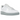 Nike Air Force 1 Low White Light Smoke Grey Sole sneakers i sidoprofil, tillverkade i vitt läder med ljusgrå yttersula och Swoosh