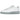 Nike Air Force 1 Low White Light Smoke Grey Sole sneakers visad i vinklad profil med ren vit läderovandel och grå yttersula