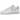 Nike Air Force 1 Low Cool Grey Photo Blue sneakers i sidoprofil med grå ovandel, blå swoosh och vit mellansula med synlig Nike Air-dämpning