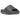 Yeezy Slide Granite sneakers i en vinklad vy, som visar den mörkgrå gjutna EVA-skumkonstruktionen och det karaktäristiska räfflade mönstret.