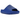 Yeezy Slide Azure sneakers i profil, som visar den helstöpta blå EVA-skumdesignen med den ikoniska tandade yttersulan och bekväm fotbädd