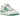 Adidas Forum Low White Green Lucid Pink sneakers i sidoprofil med vit ovandel i läder, gröna detaljer och klassisk snörning