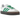Adidas Sambae Cloud White Green sneakers i sidoprofil med vit läderovandel, gröna detaljer och den klassiska bruna platform-gummisulan.
