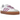 Adidas Sambae Preloved Purple sneakers i en vinklad profil med lila mocka, halvgenomskinlig gummiyttersula och klassisk vit logotyp på plösen