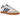 Adidas Samba OG White Energy Ink Gum sneakers i sidoprofil med vit läderovandel, lila ränder, mockadetaljer och klassisk brun gummisula