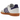 Adidas Samba OG White Energy Ink Gum sneakers i sidoprofil med ovandel i vitt läder, lila ränder och en klassisk brun gummisula