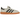 Adidas Handball Spezial Aluminium sneakers sedd från sidan med ovandel i grå mocka, vita Adidas-ränder och klassisk gummisula