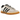 Adidas Gazelle Indoor Bad Bunny sneakers i en vinklad profilvy med ovandel i brunt läder, svarta ränder och en distinkt transparent gummisula