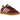 Adidas Handball Spezial Shadow Red sneakers i sidoprofil med mörkröd ovandel i mocka, klassiska vita ränder och en brun yttersula i gummi.
