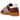 Adidas Handball Spezial Shadow Red sneakers i sidoprofil med mörkröd ovandel i mocka, vita läderränder och brun gummisula