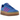 Adidas Gazelle Bold Bold Blue Lucid Pink sneakers i sidoprofil med blå mockaöverdel, rosa detaljer och en plattformssula i gummi