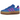 Adidas Gazelle Bold Bold Blue Lucid Pink sneakers i sidoprofil visar blå mockaöverdel, rosa detaljer och den höga gummisulan.