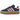 Adidas Gazelle Bold Dark Blue Pink Spark sneakers i vinklad profil med mörkblå mockaovandel, rosa detaljer och platåsula
