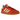 Adidas Handball Spezial Preloved Red sneakers i sidoprofil med röd mockaovandel, vita läderränder och en klassisk brun gummisula.