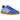 Adidas Gazelle Indoor Blue Semi Pink Spark sneakers i sidoprofil med blå ovandel i mocka, rosa skosnören och karakteristisk yttersula i gummi