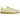 Adidas Bermuda Almost Yellow sneakers i en snygg profilvinkel med ovandel i gult mocka, tre vita ränder och en klassisk brun gummisula.