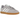 Adidas Samba OG Silver Dawn sneakers i en vinklad profilvy med ljusgrå ovandel, klassiska svarta ränder och en distinkt yttersula i gummi.