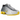 Nike Shox R4 Bright Citron sneakers i profil med silverfärgad ovandel, neongul Shox-sula och karakteristiska laserperforeringar på sidan