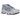 Nike Air Max Plus Tuned Air Wolf Grey Racer Blue sneakers i en vinklad vy med grå ovandel, blå detaljer och karakteristiska vågformade linjer.