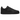 Nike Air Force 1 Low Retro Premium Triple Black Badgeless sneakers i profil med helt svart läderöverdel, svarta skosnören och matchande svart sula.