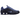 Nike Shox R4 Obsidian Reflective sneakers i vinklad profil med mörkblå ovandel, reflekterande detaljer och den distinkta Shox-sulan